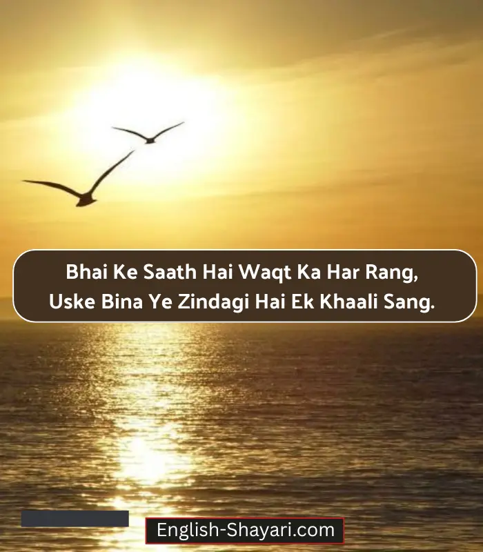 Bhai Ke Liye Shayari in English 2 Line
