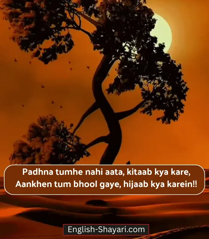 2 Line Shayari on Eyes in English for Girl
